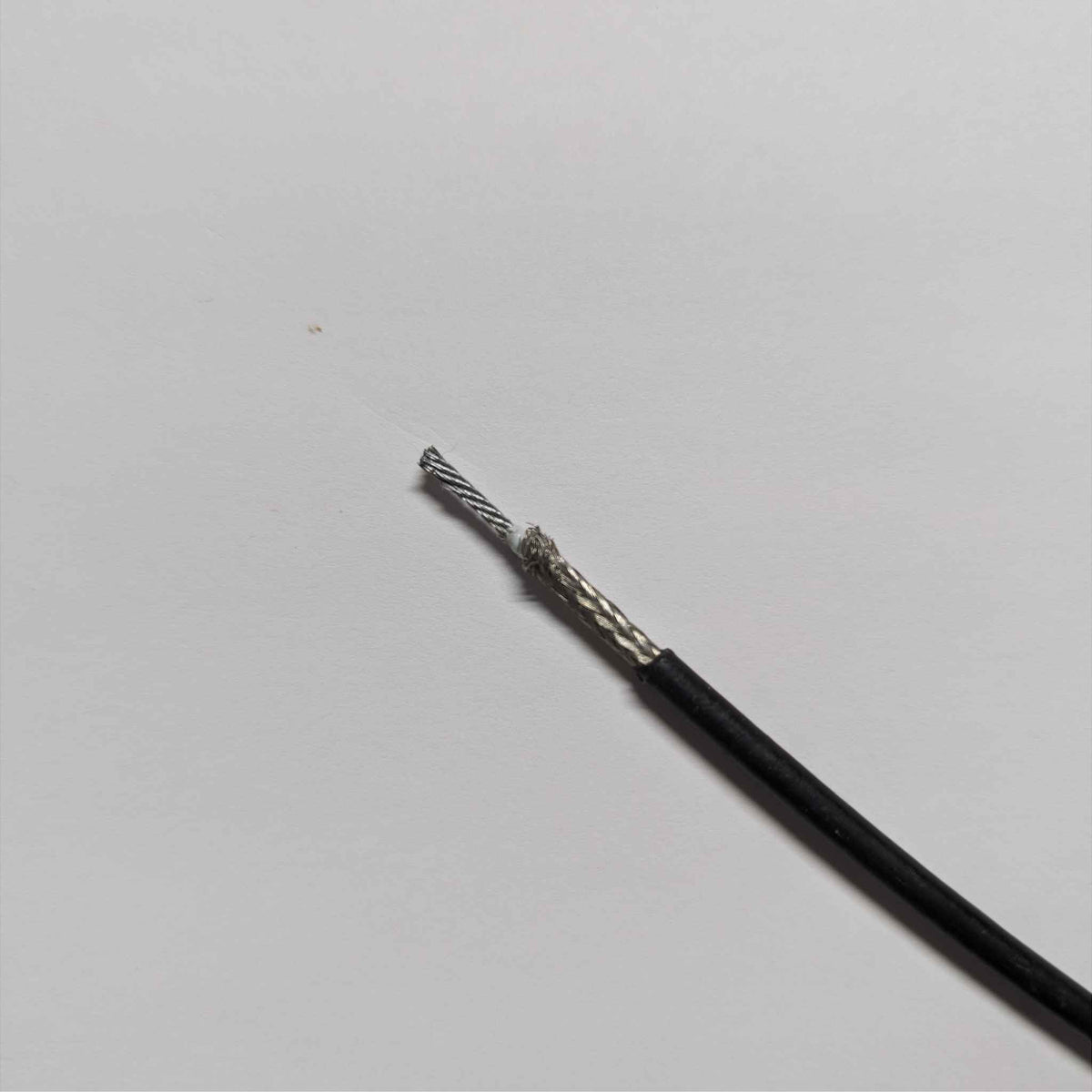 This Is a Close up of Our Anti Two Block Cable. It Shows the Inner Cable and Shielding.