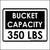 This Bucket Capacity 350 Lbs Sticker For Bucket Trucks Is Printed With. Bucket Capacity 350 LBS.