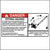crawler crane tipping safety decal printed with.  DANGER Tipping Hazard. TO AVOID DEATH OR SERIOUS INJURY ENSURE LOAD & CRANE'S CONFIGURATION ARE WITHIN CAPACITY AS SHOWN ON CRANE'S LOAD RATING CHARTS & NOTES.  THIS CRANE SHOULD HAVE A FUNCTIONAL LOAD MOMENT INDICATOR & CONTROL LOCK-OUT SYSTEM. TEST DAILY FOR PROPER OPERATION.  FOLLOW INSTRUCTIONS IN OPERATORS AND SAFETY HANDBOOK.  Position crane on firm surface. Extend outriggers and make sure crane is level.