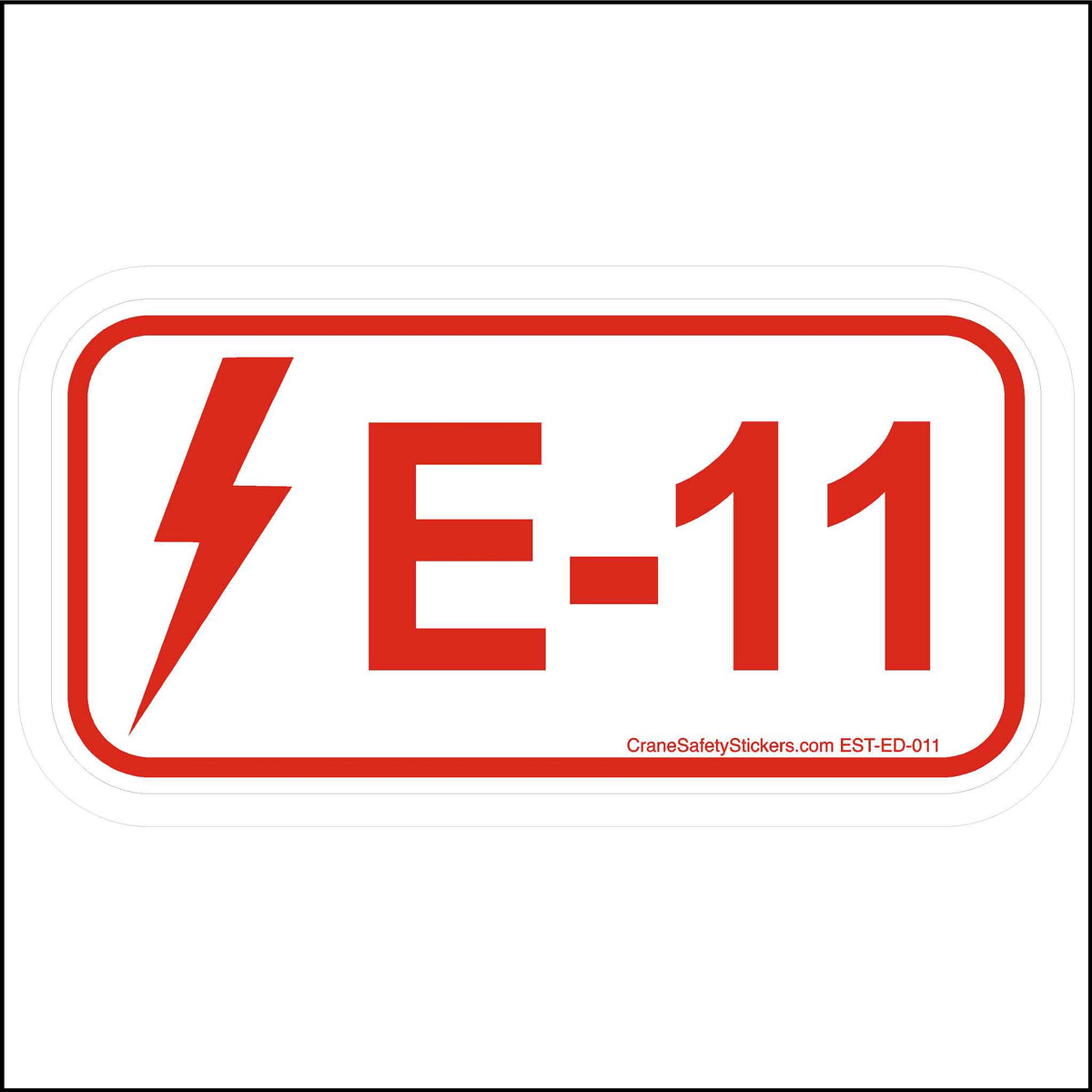 Energy Control Program Electrical Disconnect Stickers E-11.