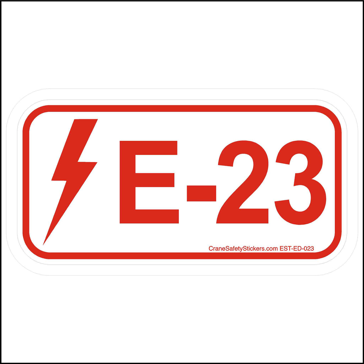 Energy Control Program Electrical Disconnect Stickers E-23.