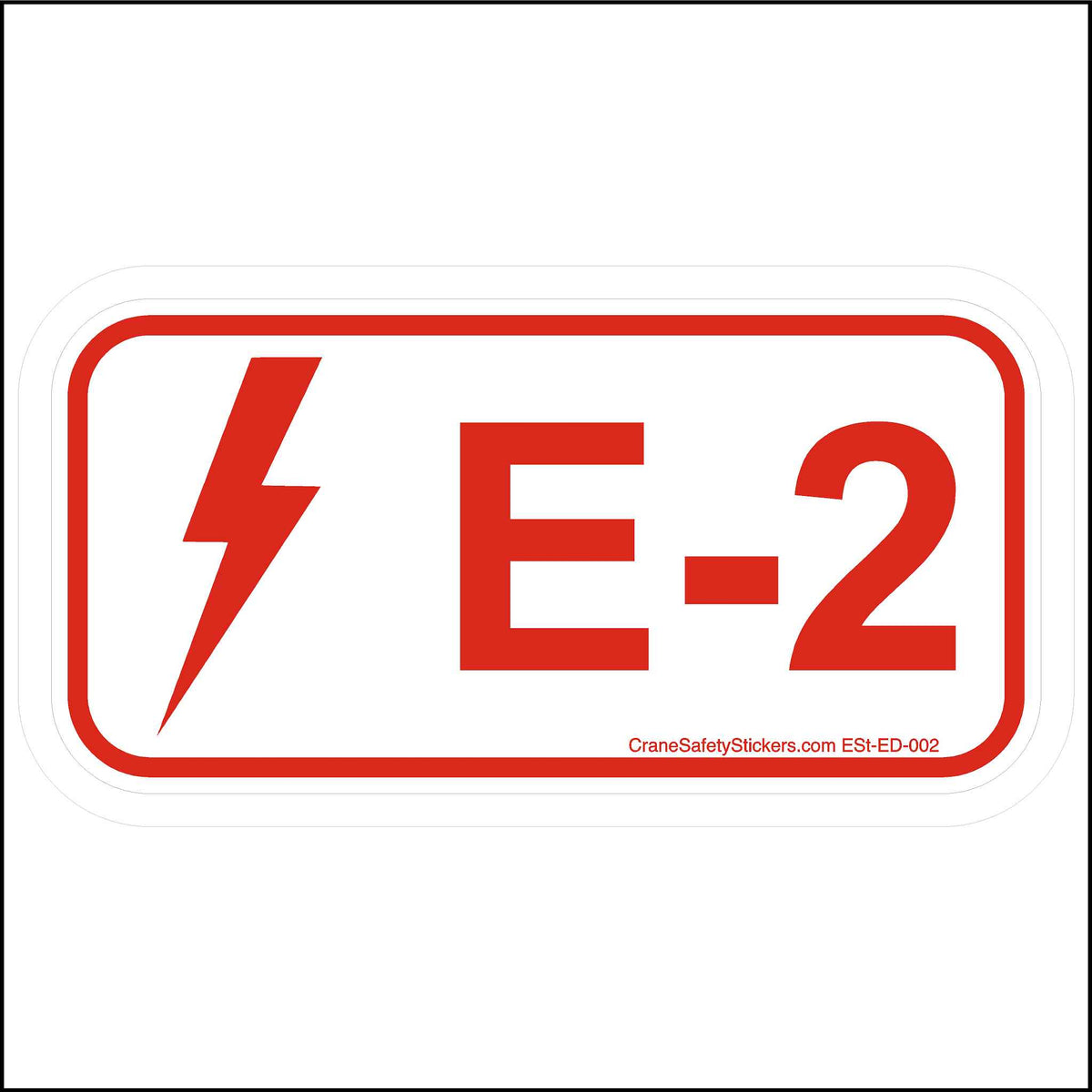 Energy Control Program Electrical Disconnect Stickers E-2.