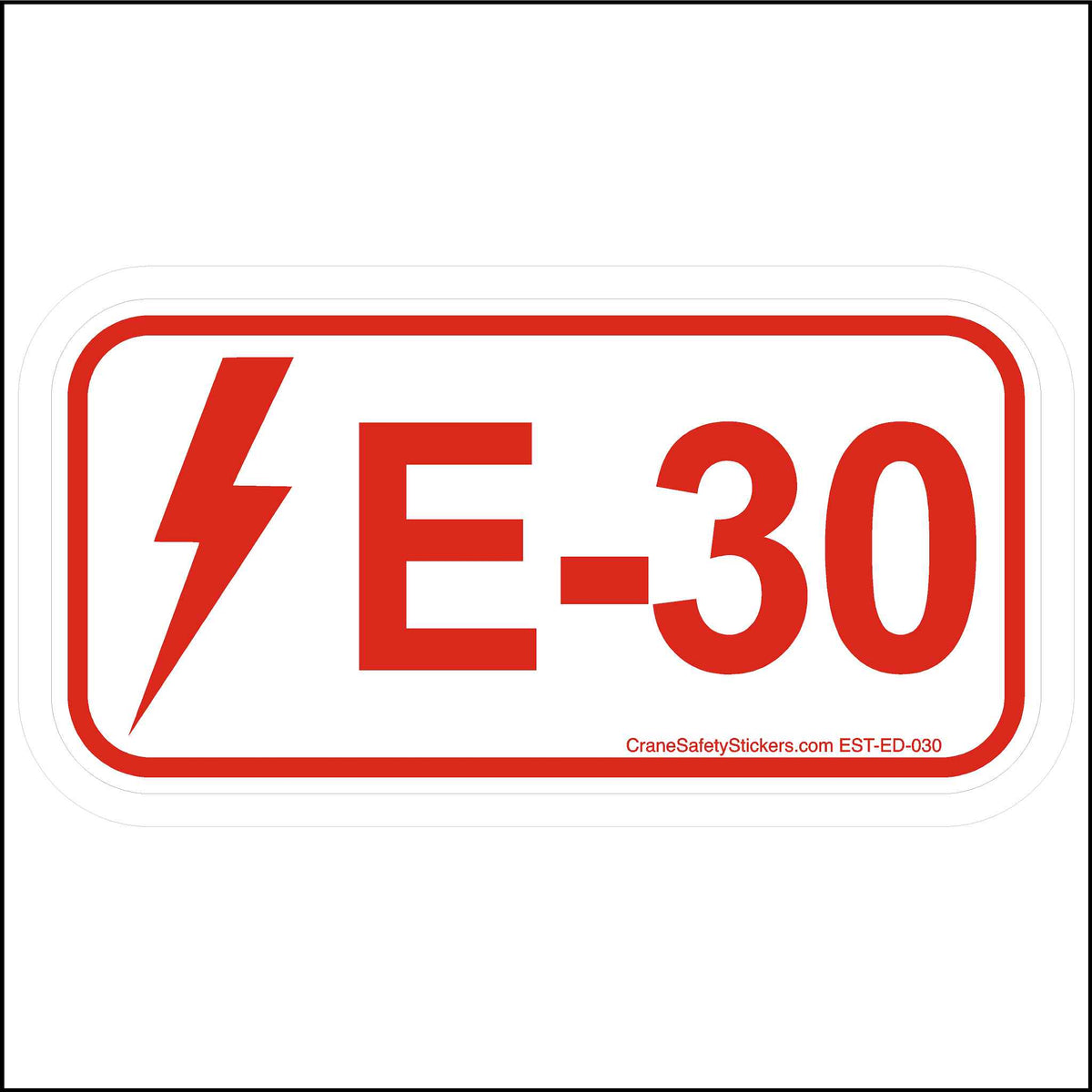 Energy Control Program Electrical Disconnect Stickers E-30.