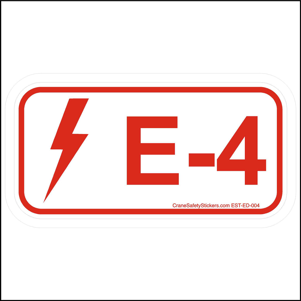 Energy Control Program Electrical Disconnect Stickers E-4.