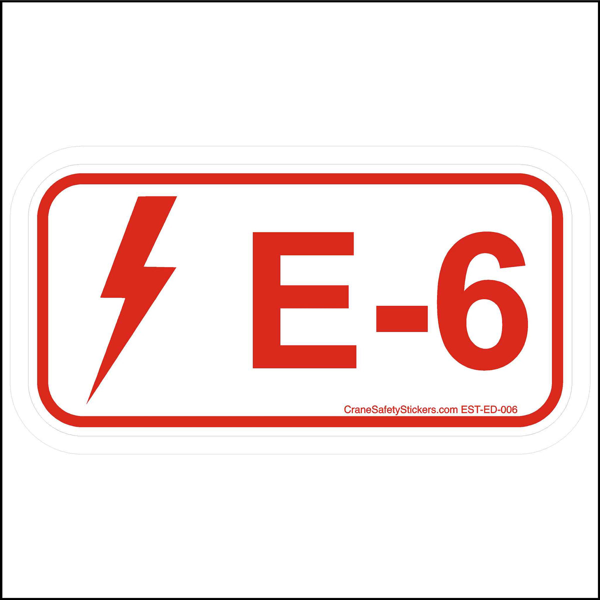 Energy Control Program Electrical Disconnect Stickers E-6.