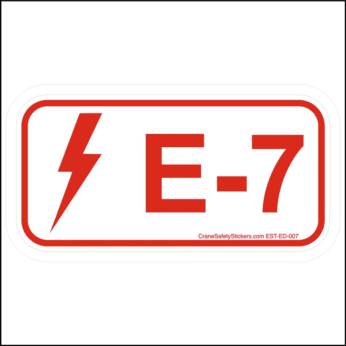 Energy Control Program Electrical Disconnect Stickers E-7.