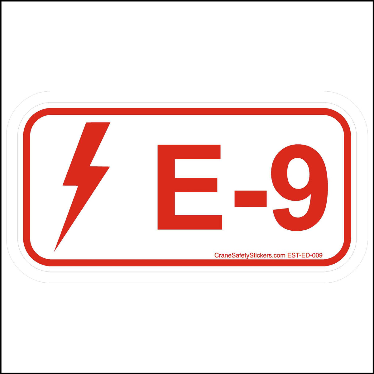 Energy Control Program Electrical Disconnect Stickers E-9.
