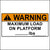 Aerial Platform Warning Label, Maximum load on platform.