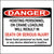 OSHA Never Hoist Personnel Sticker Printed With. OSHA Header DANGER Hoisting personnel on the crane loadline will result in death or serious injury. Never hoist personnel on the hook, load, or any device attached to loadline.