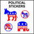 Political Stickers - Republican Stickers - Democrat Stickers