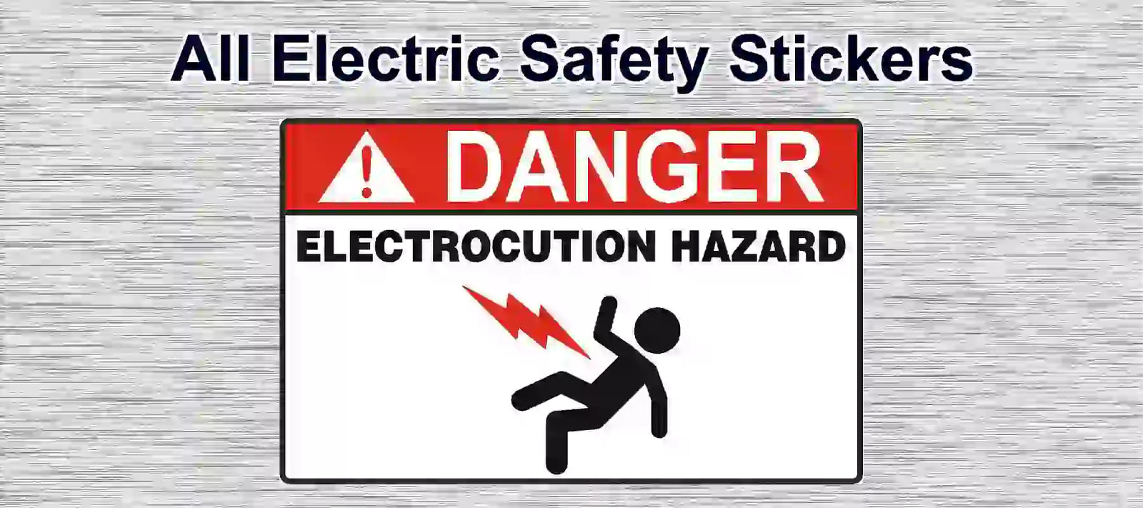 Electrocution hazard decal and sign collection.