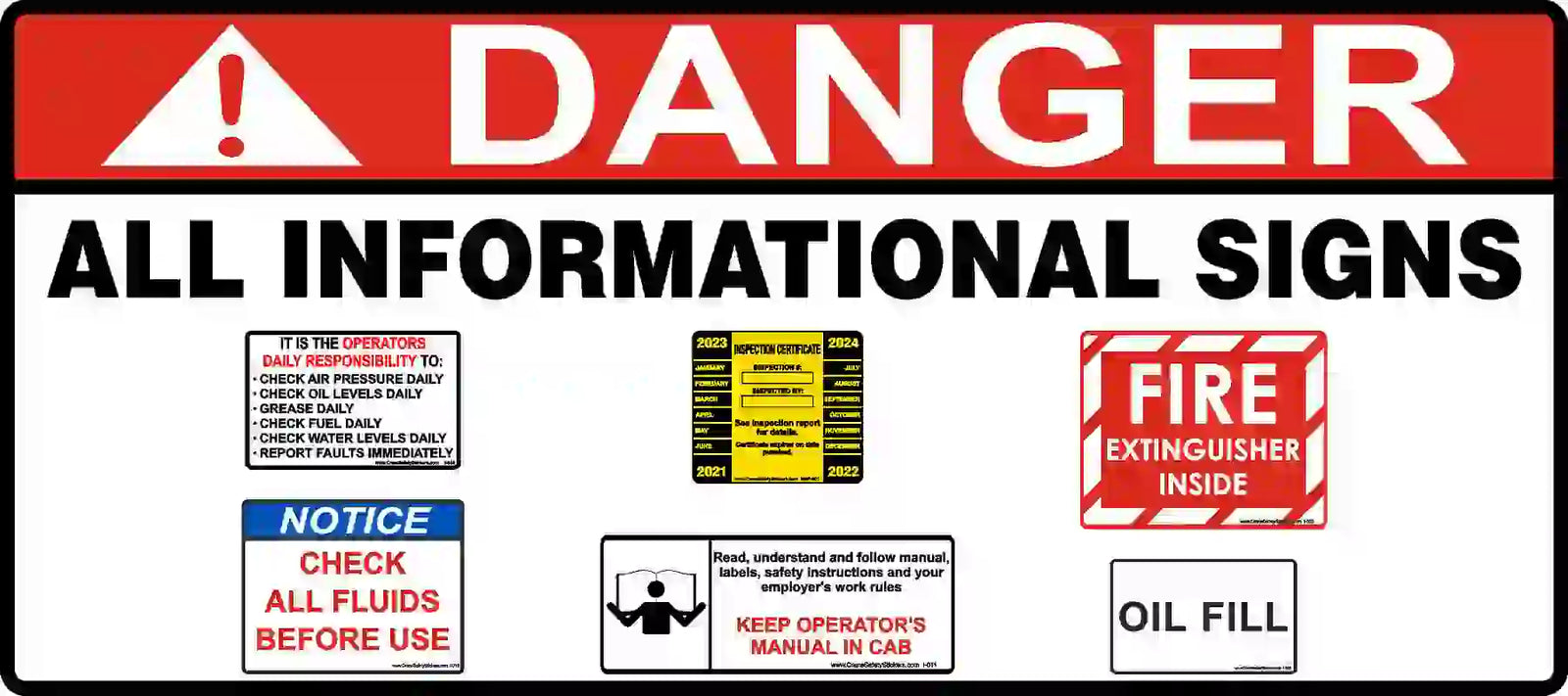 This is a collection of Crane Signs.