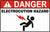 Electrocution hazard decal and sign collection