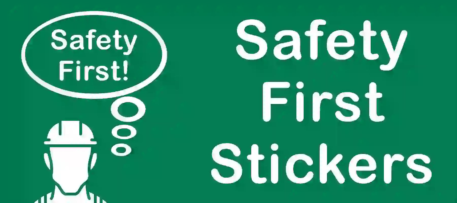 Safety first hard hat sticker collection.