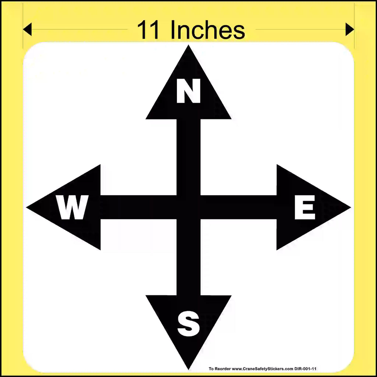 Direction Sign Sticker Out Crane Directional Stickers | OSHA/ASME Compliant - Crane Safety ...