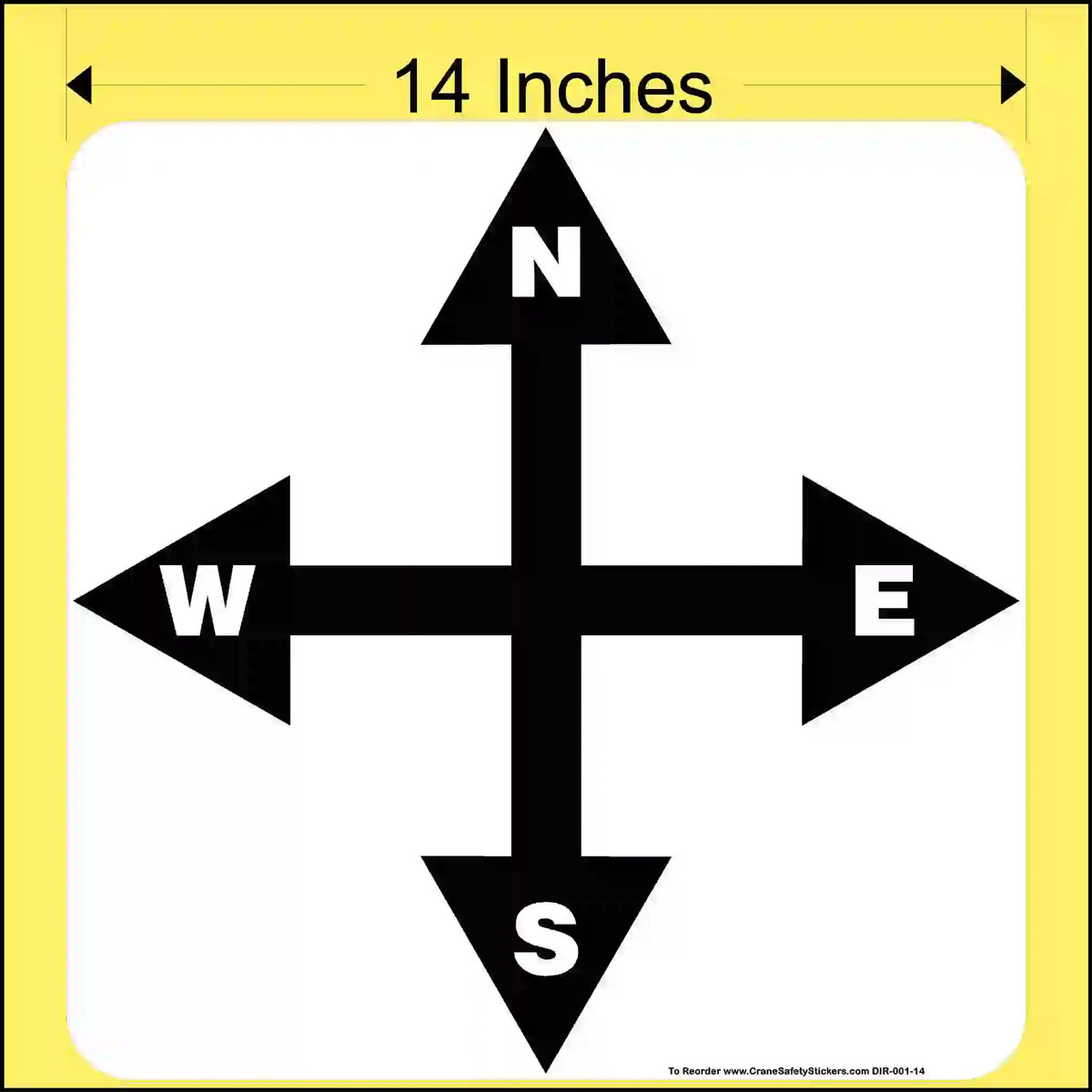 Overhead Crane Directional Stickers: OSHA & ASME Compliant