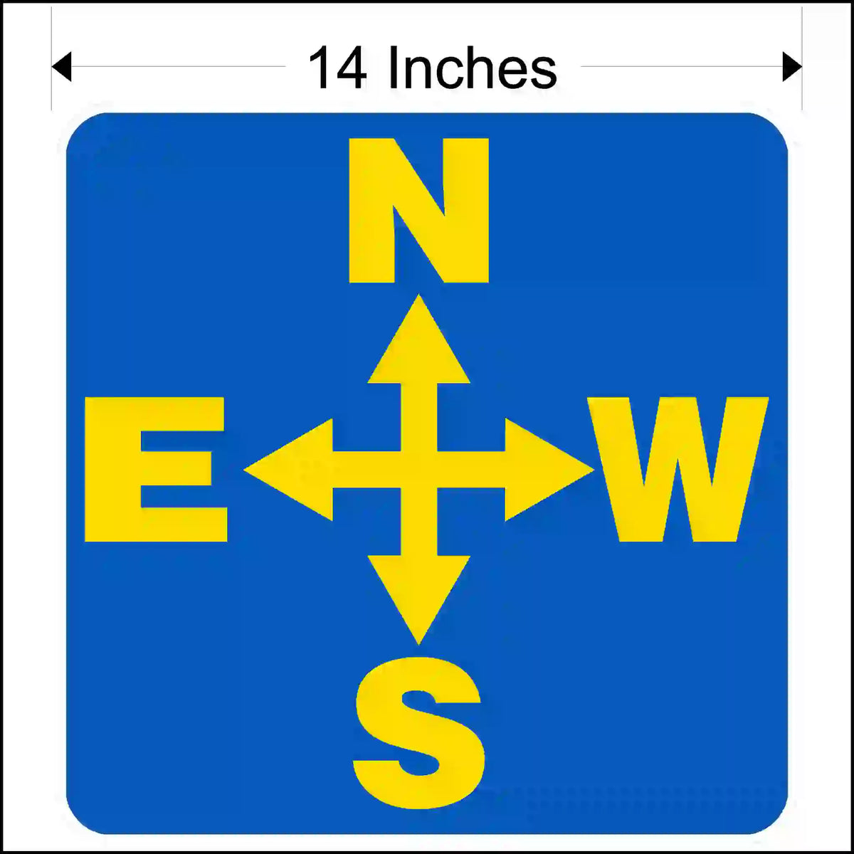 North South East West directional decal.