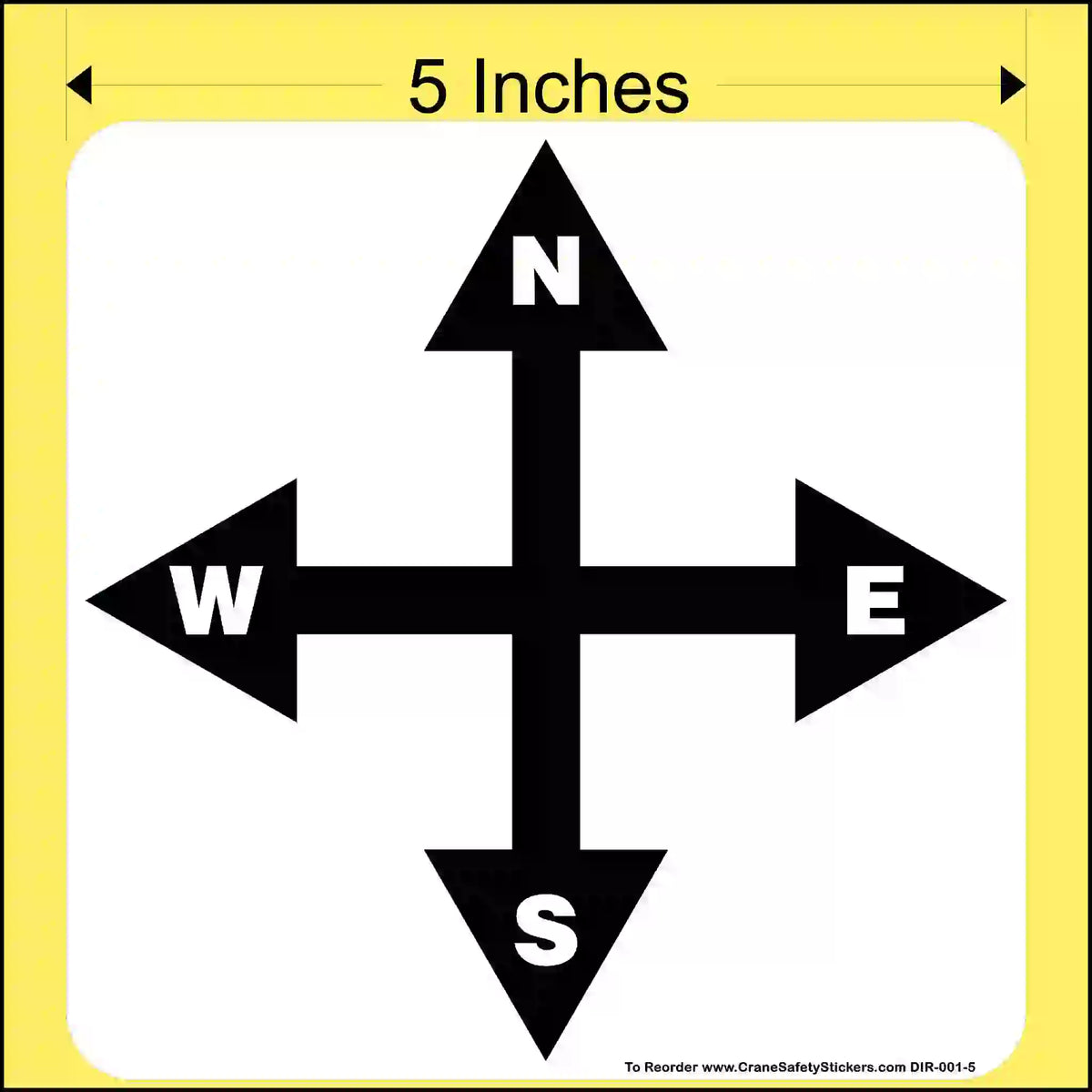 Overhead Crane Directional Stickers: OSHA & ASME Compliant