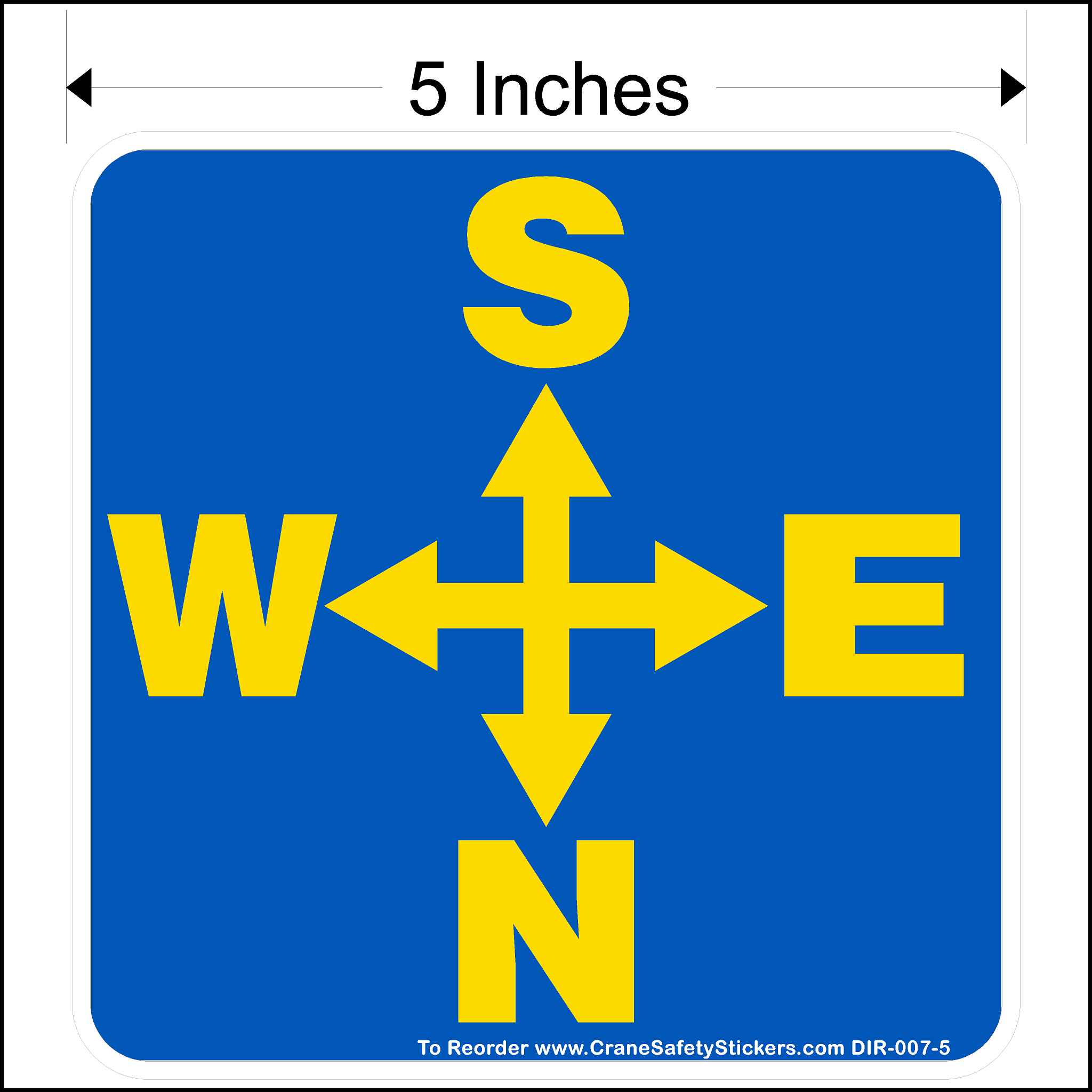 Crane Directional Stickers - Safety Stickers