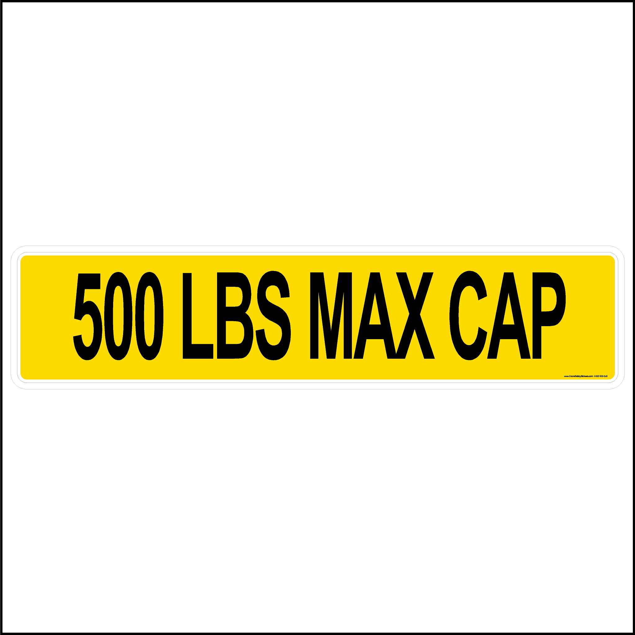 Yellow And Black Maximum Capacity Sticker