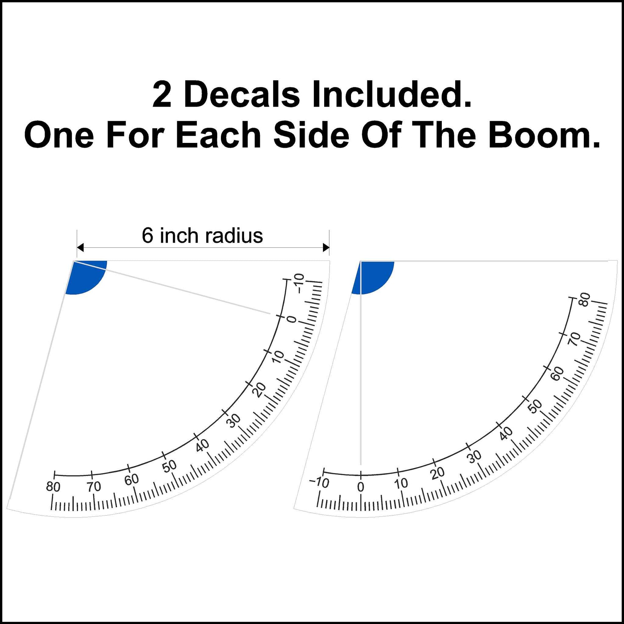 6 Inch National Crane Boom Angle Indicator Decal Kit Left and Right Side.