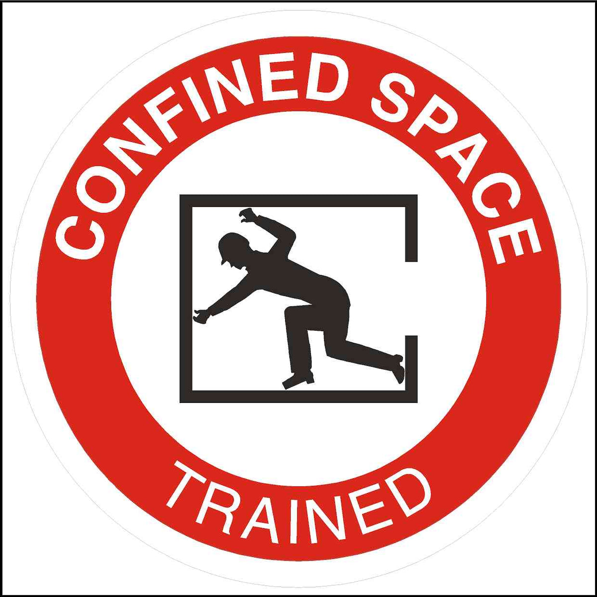 Confined Space Trained Hard Hat Sticker