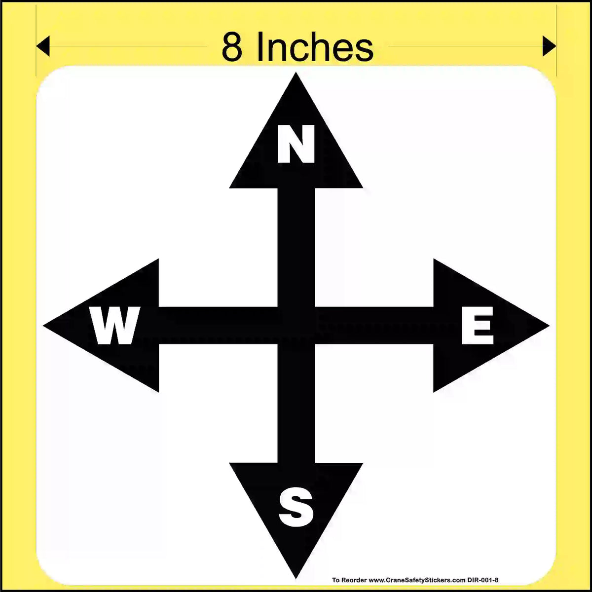Overhead Crane Directional Stickers: OSHA & ASME Compliant