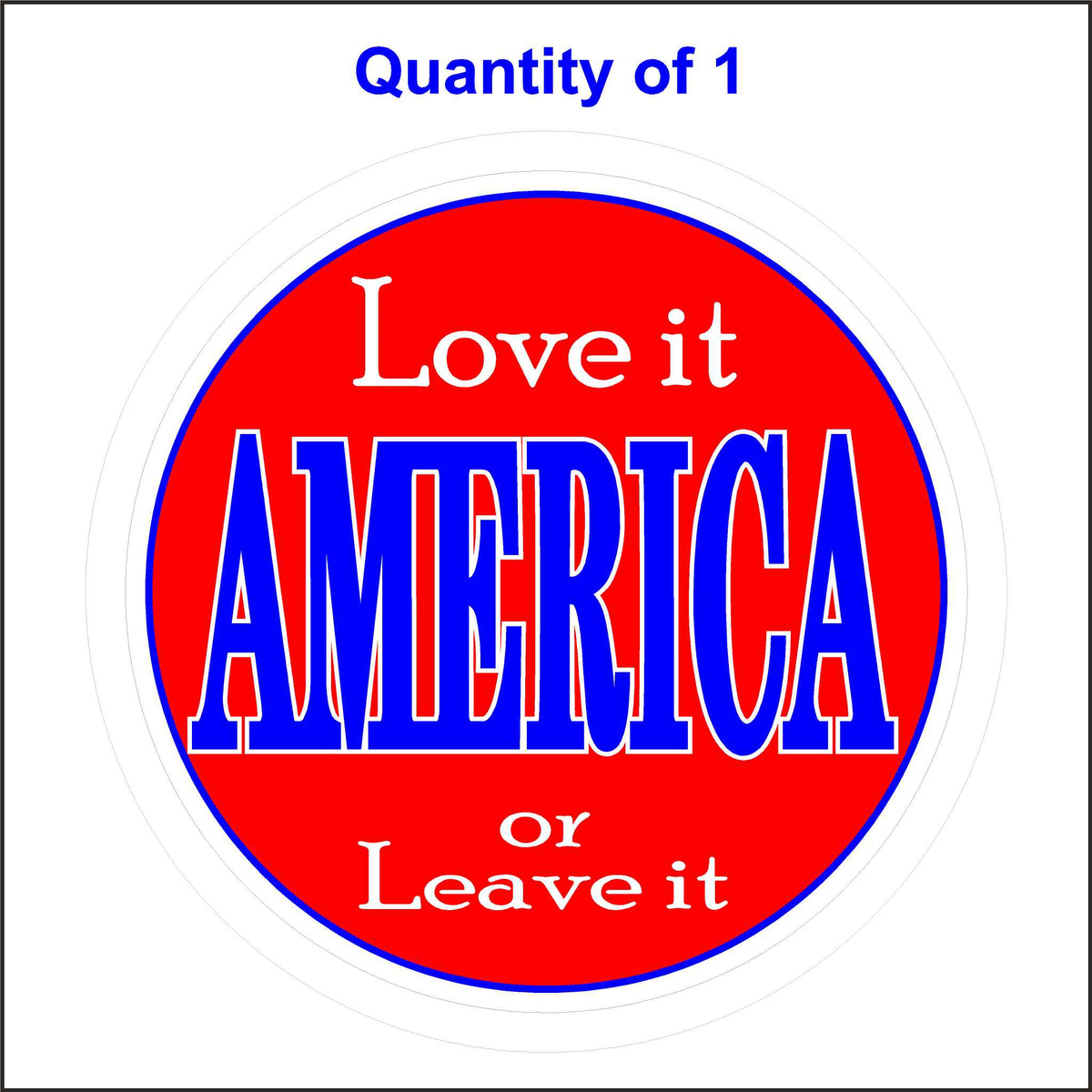 America Love It or Leave It Patriotic Sticker.