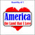 America The Land That I Love Sticker.