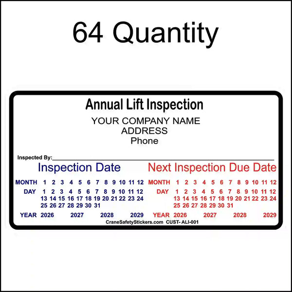 Durable Annual Hydraulic Jack Inspection Sticker | Fleet Safety Decals ...