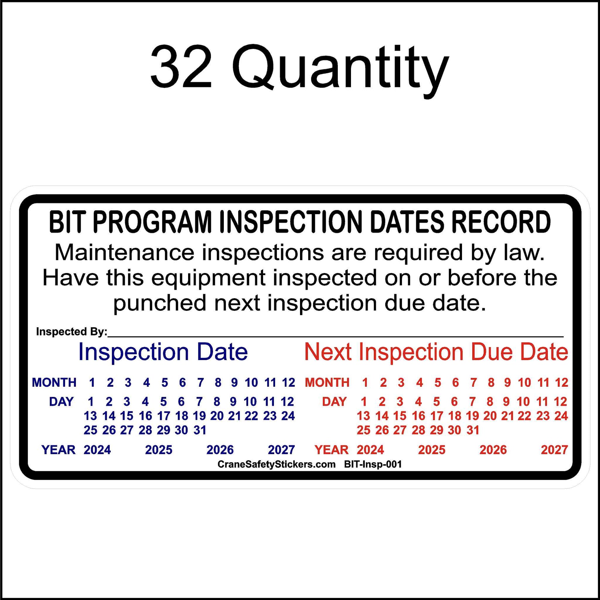 California BIT Inspection Stickers Ready to Print and Ship California BIT Inspection Stickers Ready to Print and Ship