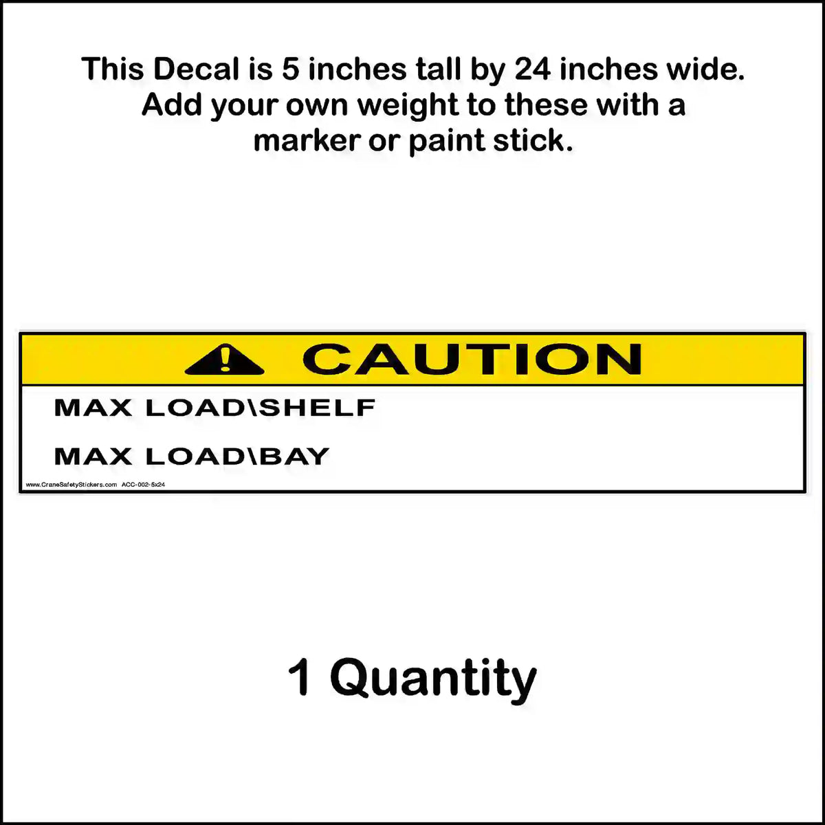 Pallet Rack Labels: OSHA Compliance - Crane Safety Stickers, Decals ...
