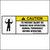 This Machinery Safety sticker is printed with. CAUTION TO PREVENT INJURY OR DAMAGE READ OPERATORS MANUAL THOROUGHLY BEFORE OPERATING. Printed in black and yellow on a white background.