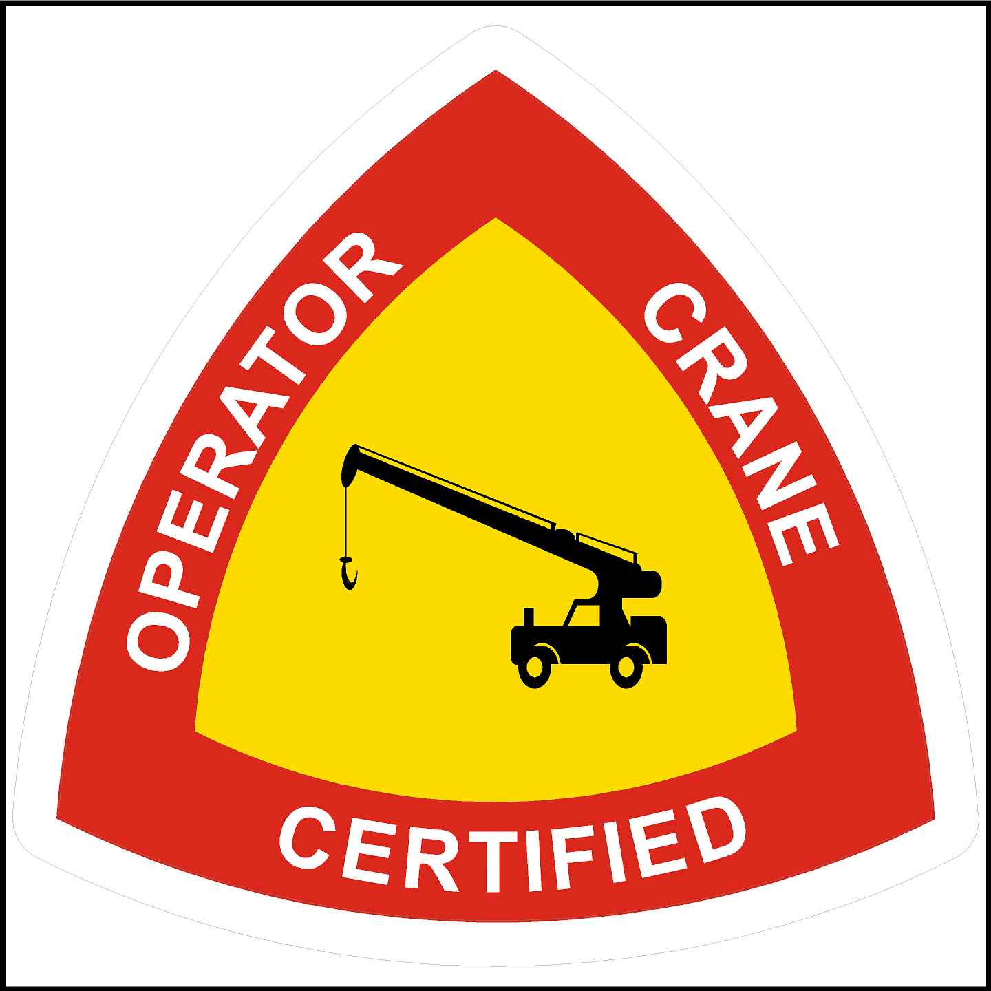 Certified Crane Operator Hard Hat Sticker