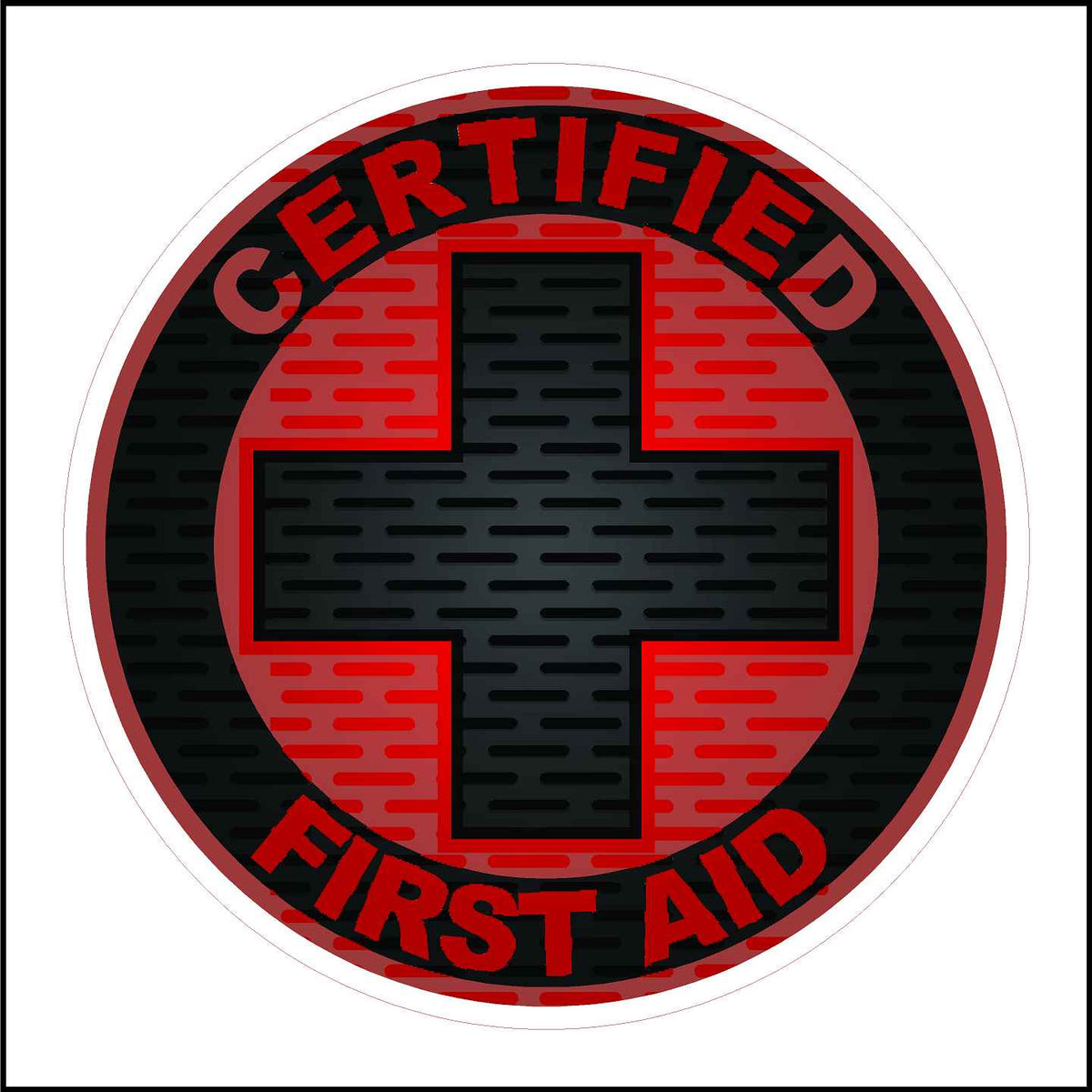 First Aid Verification Sticker Certified First Aid Hard Hat Sticker - OSHA & ANSI-Compliant Crane ...