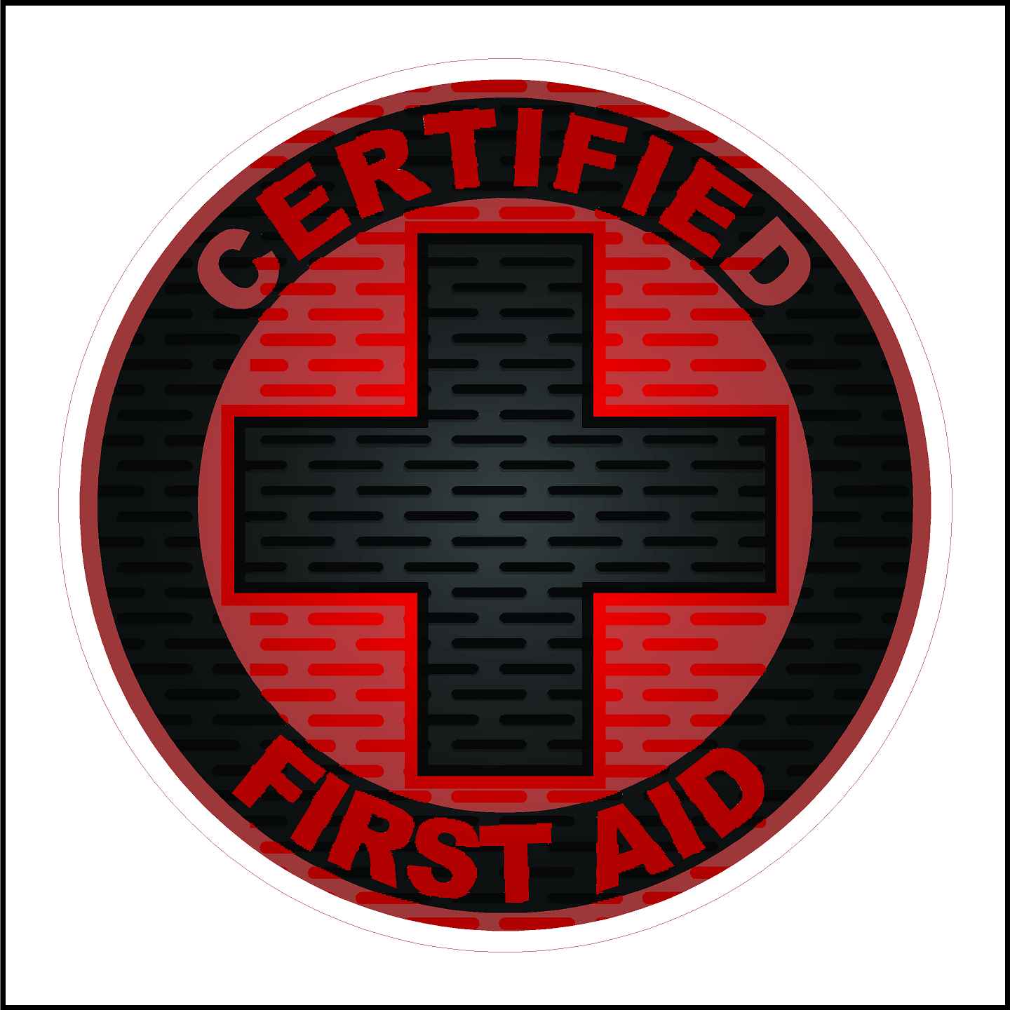 Certified First Aid Hard Hat Sticker - Safety Stickers
