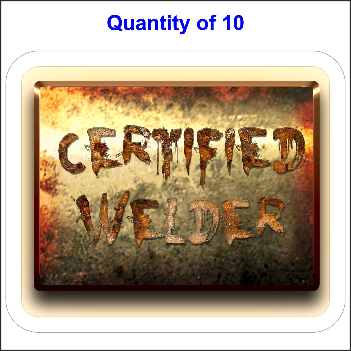 Certified Welding Sticker For Helmets 10 Quantity.