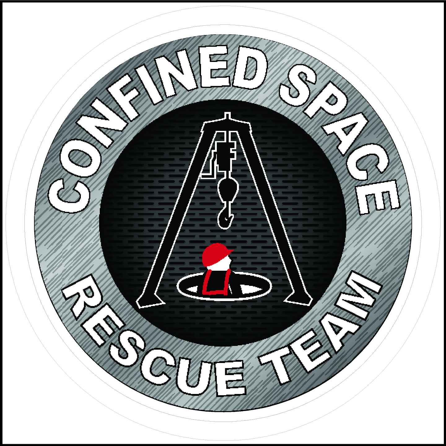 Confined Space Rescue Team Hard Hat Sticker