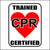 Red, White, and Black CPR Trained and Certified Hard Hat Sticker.