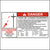 Crane Power Line Clearance Requirements Safety Decal Printed with, DANGER Electrical Hazard Overhead Power Line Clearance Requirements.  20' of clearance is required for power lines up to 350 kV or 50' of clearance for power lines that exceed 350 kV. If any part of the equipment, load line, or load could get in the prohibited zone while operating up to the crane's maximum radius, then the employer can choose the following: