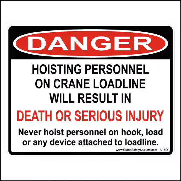 Crane Hook Load Stickers | OSHA Compliant - OSHA & ANSI-Compliant Crane ...