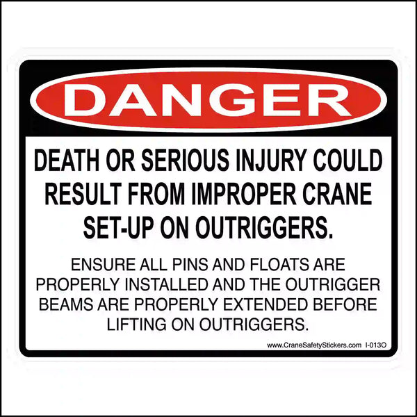 Crane Outrigger Stickers | OSHA Compliant Safety - OSHA & ANSI ...