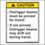 Crane Outrigger Sticker Printed With. CAUTION, • Outrigger beams must be pinned for travel. • If not pinned, Outrigger beams may drift out during travel.
