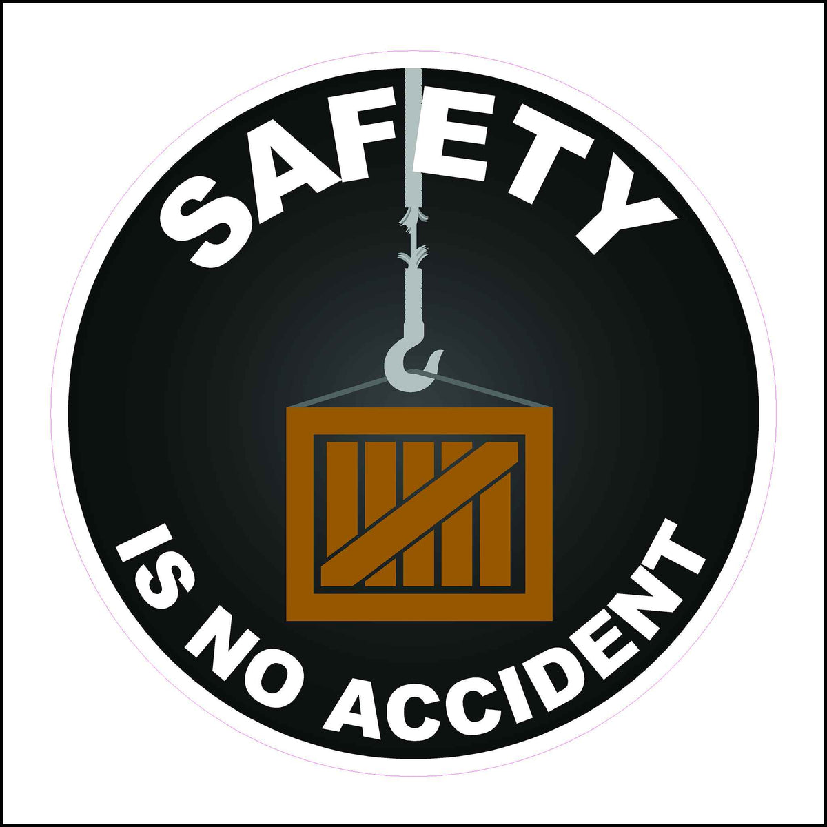 Crane Operator Hard Hat Stickers Safety is No Accident