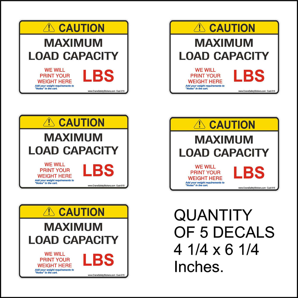 Pallet Racking Max Load Shelf Sticker - Safety Stickers