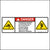 Safety Sticker Printed With, DANGER, Hazardous Moving and Rotating Parts Can Cause Severe Personal Injury. Do Not Enter Work Area With Machine In Operation.