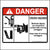 Danger Moving Outriggers Sticker For Cranes.