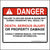 DANGER Failure To Secure Boom Sticker Printed With. FAILURE TO SECURE BOOM IN BOOM REST DURING TRANSPORT WILL RESULT IN.  DEATH, SERIOUS INJURY OR PROPERTY DAMAGE.  CONSULT OWNERS MANUAL FOR PROPER STOWAGE INFORMATION.