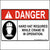 Safety Sign Danger Hard Hat Required When Crane Is In Operation.