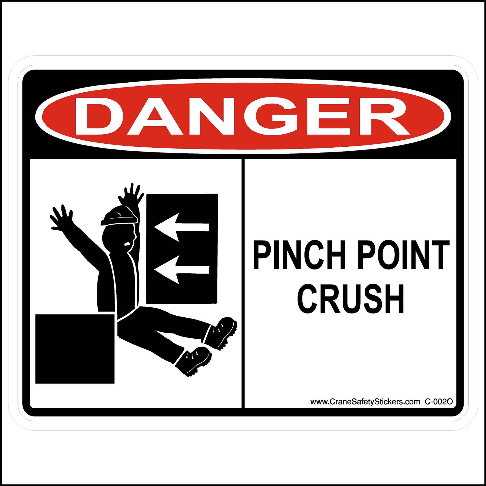 OSHA Sign - NOTICE Pinch Point Hazard - Worksite